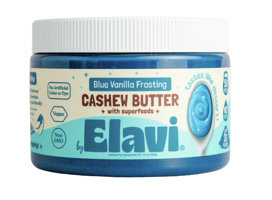 Custom printed label for premium cashew butter jar packaging